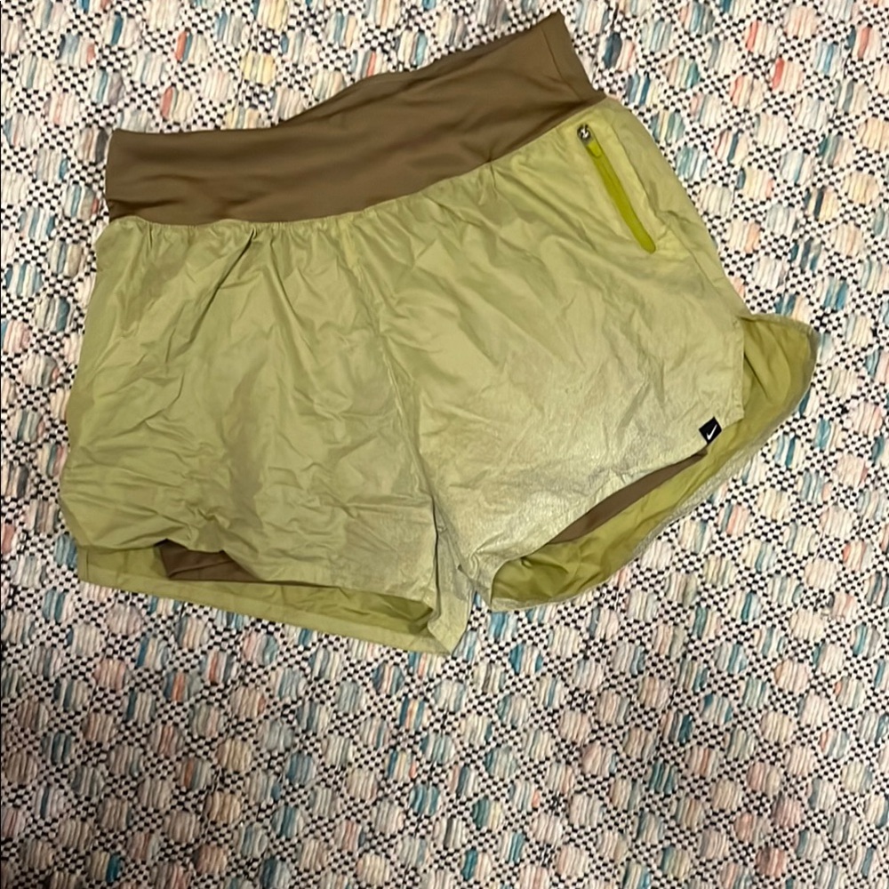 Nike reflective Olive Green Athletic Shorts